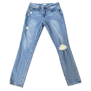 Hudson Jeans Men 34 Blue Ace Skinny Distressed Light Wash Casual Modern Stretch